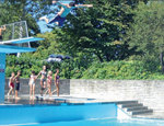 Trampolines para alberca, saltos de altura