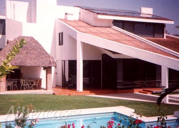 Panel solar para piscina sobre losa