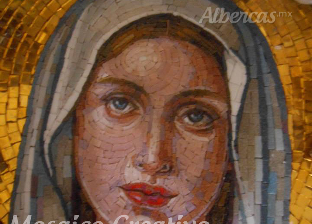 Virgen en mosaico Bizantino