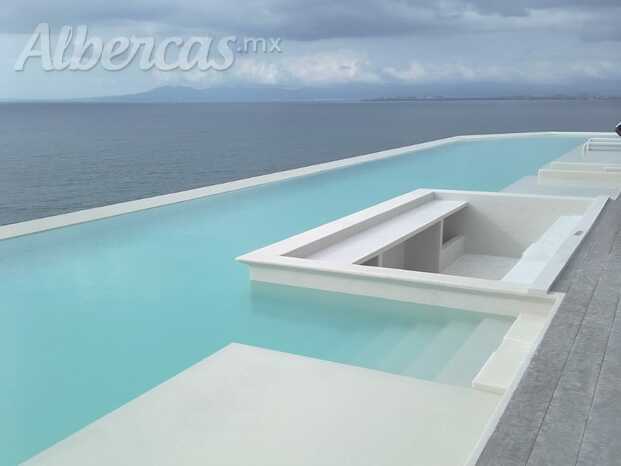 Piscina con Quartz Blanco