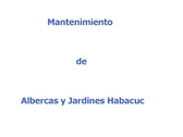 Mantenimiento de Albercas y Jardines Habacuc